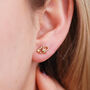 Gold Vermeil Zodiac Stud Earrings, thumbnail 1 of 12