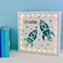 Personalised Rocket Night Light, Space Themed Picture Light, thumbnail 2 of 7