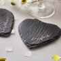 Personalised Couples Heart Slate Coaster Set, thumbnail 2 of 3