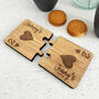 Personalised Oak Veneer Jigsaw Coasters Playing Cards, thumbnail 6 of 8