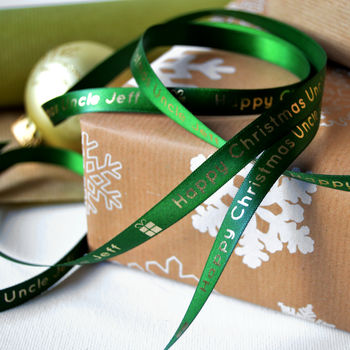 Christmas 10mm Personalised Printed Ribbon, 2 of 8