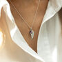 Silver Angel Wing And Amethyst Birthstone Necklace, thumbnail 1 of 4