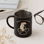 Funny Bike Cyclists Gift For Him Engraved Steel Mug, thumbnail 3 of 3