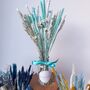 Blue Dried Flowers With Personalised Vase Christmas Gift, thumbnail 7 of 8