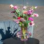 Glass Posy Vase Modest Fruity Colours Apricot And Peach, thumbnail 6 of 8