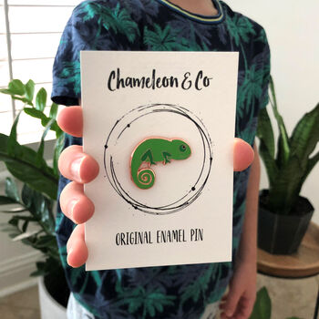 Chameleon Enamel Pin Badge, 4 of 5