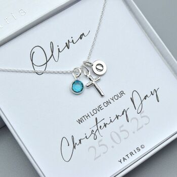 Sterling Silver Christening Necklace, 2 of 7