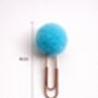 A Set Of Five Pastel Pom Pom Paperslips, thumbnail 2 of 4