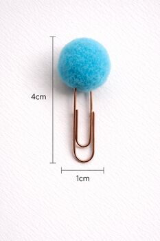 A Set Of Five Pastel Pom Pom Paperslips, 2 of 4