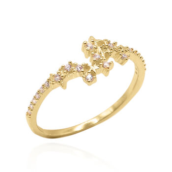 Hala Moon And Constellation Ring Set | 18 K Gold Plated, 5 of 10