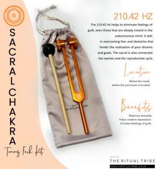 Sacral Chakra Tuning Fork Kit ~ 210.42 Hz, 2 of 3