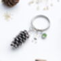 Pine Cone Keyring Woodland Nature Gift, thumbnail 5 of 8