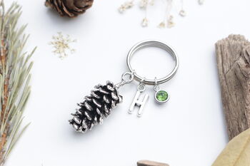 Pine Cone Keyring Woodland Nature Gift, 5 of 8
