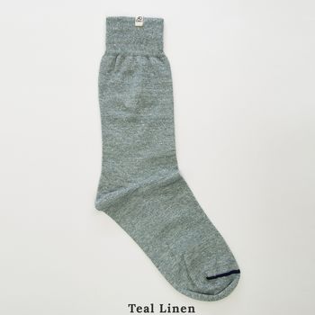 Build Your Own Pack Of Three Linen Melange Socks, 10 of 11