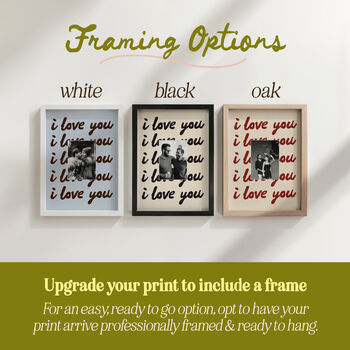 I Love You Personalised Photo Print, 6 of 12