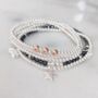Personalised Sterling Silver And Hematite Five Stack Bracelet Set, thumbnail 2 of 7