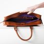 Personalised Leather Laptop Briefcase Satchel ‘Loxley', thumbnail 7 of 10