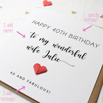 Personalised Birthday Card For Wife, 2 of 7