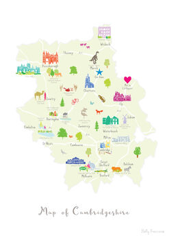 Personalised Cambridgeshire Map: Add Favourite Places, 3 of 3