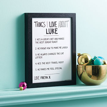Personalised Things I Love About Boyfriend Print, 3 of 6
