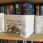 “Between The Pages” Large Fantasy Book Basket – Canvas Storage For Book Lovers, thumbnail 2 of 3