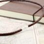 Mens Braided Leather Necklace Sterling Silver Twist Clasp, thumbnail 6 of 9