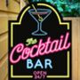 Neon Cocktail Bar Personalised Pub Sign/Bar Sign, thumbnail 1 of 8