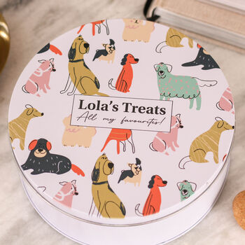 Personalised Dog Food Biscuit Treat Tin For The Home, 2 of 7