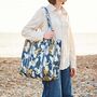 Reversible Stork Print Quilted Cotton Tote Bag, thumbnail 1 of 3