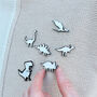 Dinosaur Enamel Pin Badges Stocking Fillers, thumbnail 1 of 6