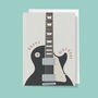 Electric Guitar Birthday Card | Les Paul Card, thumbnail 3 of 6