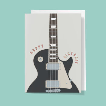 Electric Guitar Birthday Card | Les Paul Card, 3 of 6