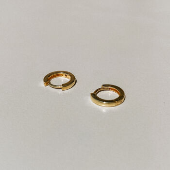 Minimalist Huggie 14k Gold Plated Earrings, 8 of 8