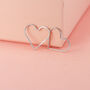 Heart Hoop Earrings In Rose Gold Fill, thumbnail 6 of 9