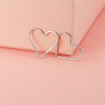 Heart Hoop Earrings In Rose Gold Fill, 6 of 9