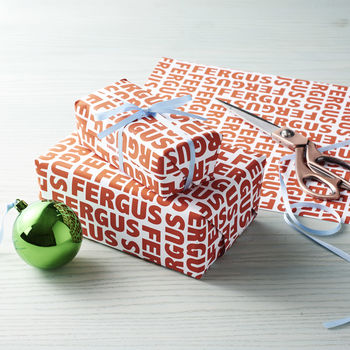 Personalised Recyclable Name Wrapping Paper, 5 of 6