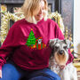 Cute Dog In Present Christmas Jumper, thumbnail 1 of 8