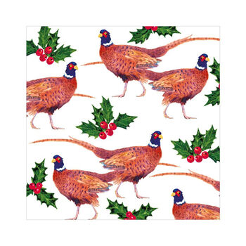 Christmas Pheasant Table Decorations Pack, 8 of 10