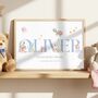 Under The Sea Name Print, Boy Nursery Ocean Name Print, thumbnail 1 of 5