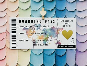 Personalised Travel Ticket | Boarding Pass Gift, 2 of 5