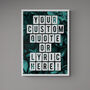 Custom Vintage Style Leaf Print Quote Art, thumbnail 3 of 7