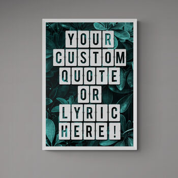 Custom Vintage Style Leaf Print Quote Art, 3 of 7