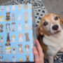 Blue Cartoon Dogs Birthday Gift Wrap, thumbnail 7 of 9