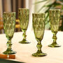 Green Diamond Elegant Champagne Flutes, thumbnail 3 of 9