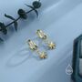 Sterling Silver Tiny Starburst Huggie Hoop Earrings, thumbnail 3 of 10