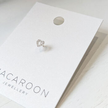 Crystal Heart Helix Stud Earring, 2 of 6