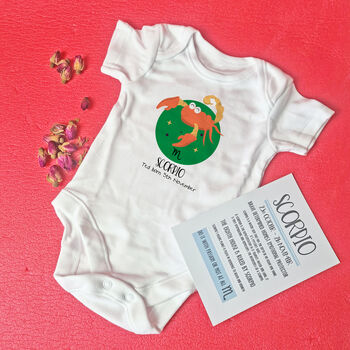 Personalised Zodiac Babygrow With Every Star Sign, 6 of 8
