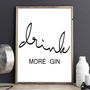 Gin Typography Art Print, thumbnail 2 of 9
