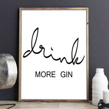 Gin Typography Art Print, 2 of 9