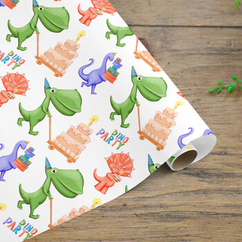 Dino Party Wrapping Paper Roll Or Folded, 3 of 3